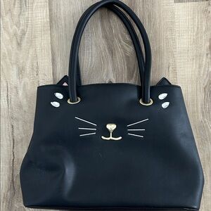 Betsey Johnson Black Cat Face Tote